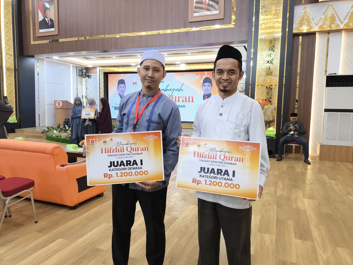 Dua Anggota PKS Padang Raih Juara I Tingkat DPW, DPD Sampaikan Apresiasi dan Harapan di Tingkat Nasional